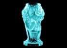 Blue Uranium Glass Vases – Art Deco 1930